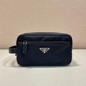 Prada Men's Black Nylon Travel Pouch